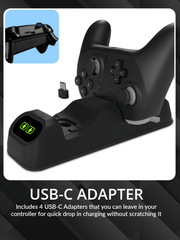 Universal Controller Charging Stand for Nintendo Switch 2 Pro-controllers, PS5 Dualsense and Xbox Series X|S controllers