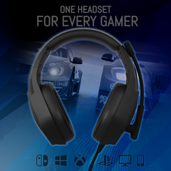 Orzly Gaming Headset for PC and Gaming Consoles PS5, PS4, XBOX SERIES X & S, XBOX ONE, Nintendo Switch & Google Stadia Stereo sound with noise cancelling mic - Hornet RXH-20 Abyss - Orzly