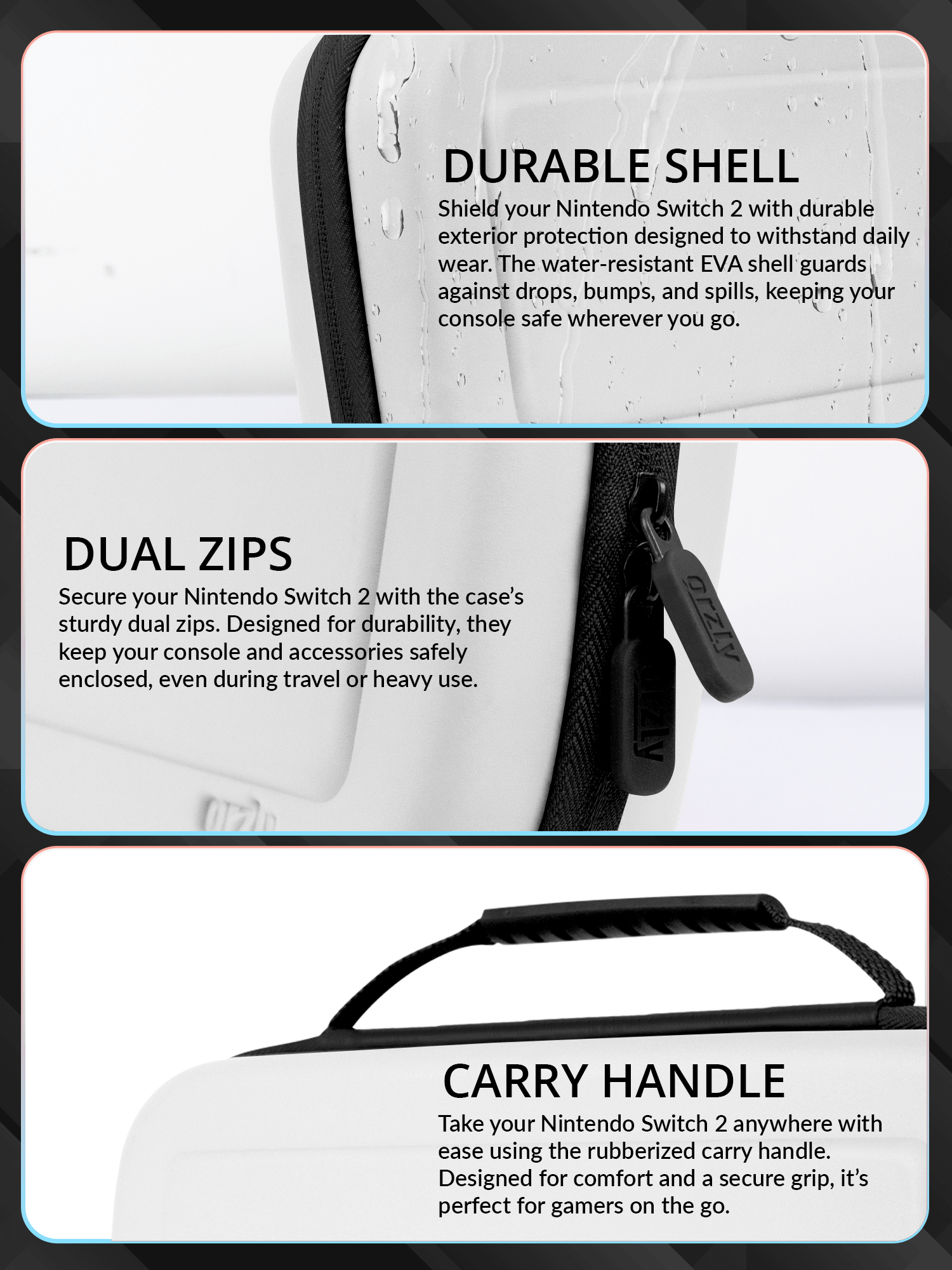 Nintendo Switch 2 (2025) Case with Accessory Storage & Protection