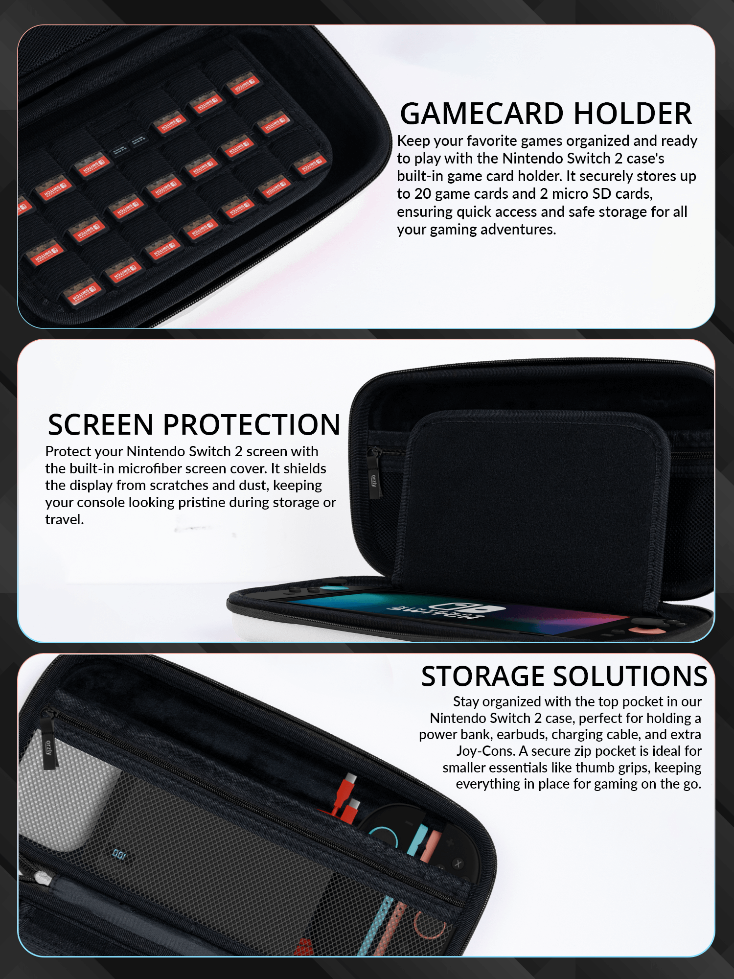 Nintendo Switch 2 (2025) Case with Accessory Storage & Protection