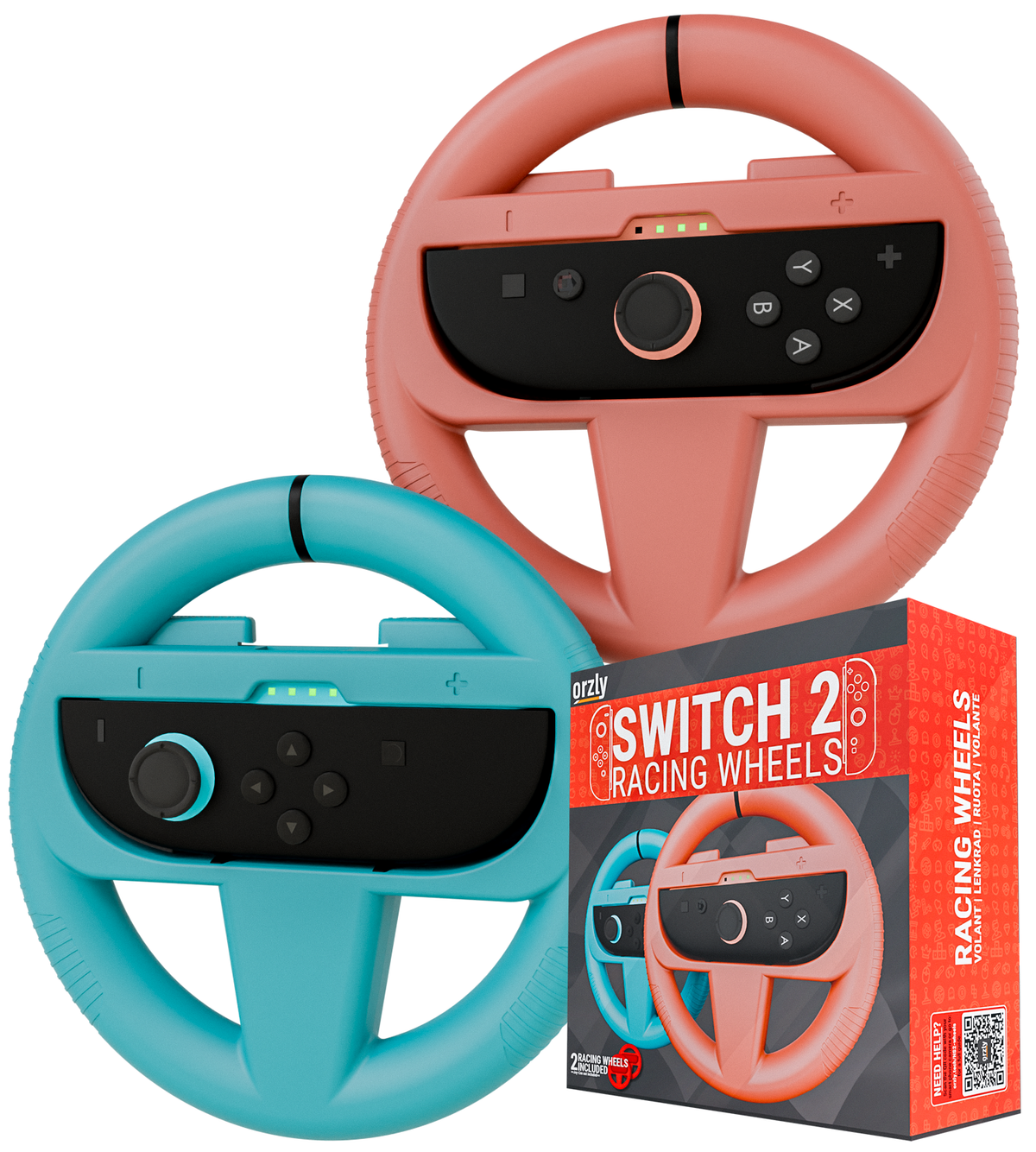 Nintendo Switch 2 Racing Wheels – Joycon Steering Wheels - Orzly