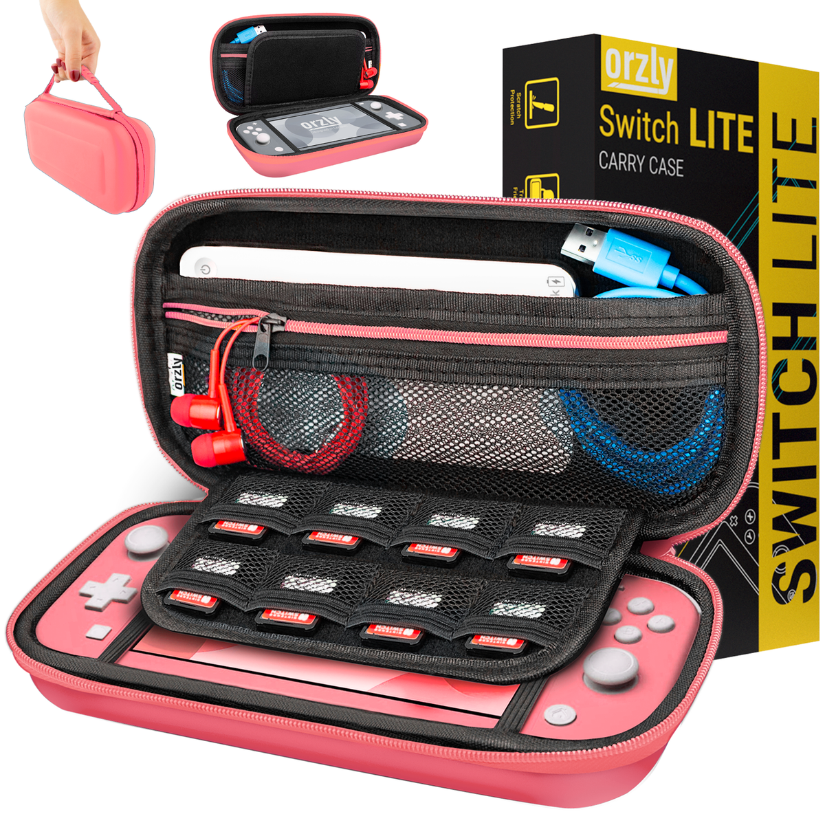 Carry Case for Nintendo Switch Lite - Orzly