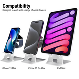 Orzly 2-in-1 Universal Desktop stand designed for iPhone and Apple Watch. Compatible with all iPhone 15, 14, 13, 12 and Apple Watch Ultra Series 9, 8, SE2, 7 in sizes 49, 45, 44, 42, 41, 40, 38mm - Orzly