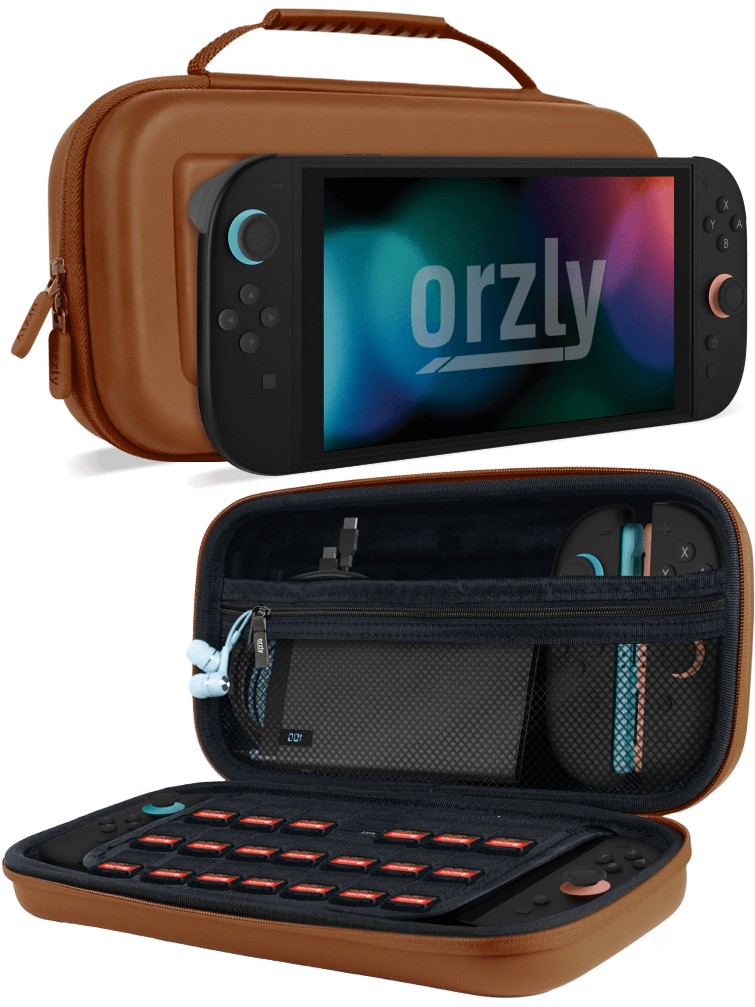 Case for Nintendo Switch 2 Protective Travel Carry Case with Screen Padding, Game Cards & microSD Slots with Zipped & Open Pockets for Console Accessories - Gift Box Edition