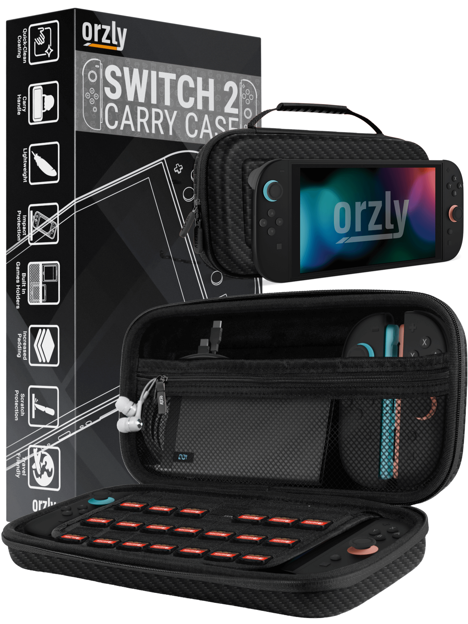 Nintendo Switch 2 (2025) Case with Accessory Storage & Protection
