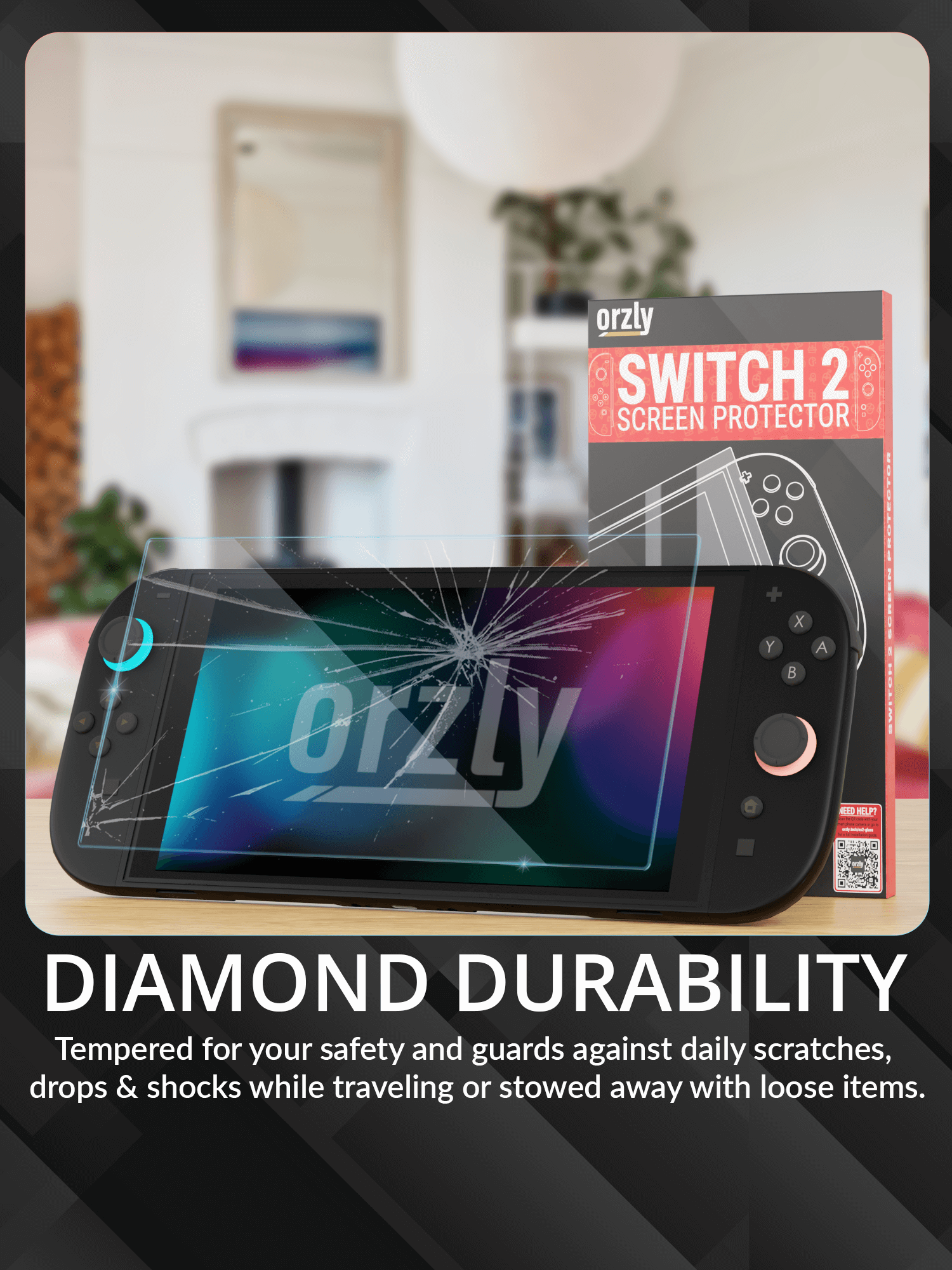 Nintendo Switch 2 Screen Protector | 4-Pack Tempered Glass – Orzly