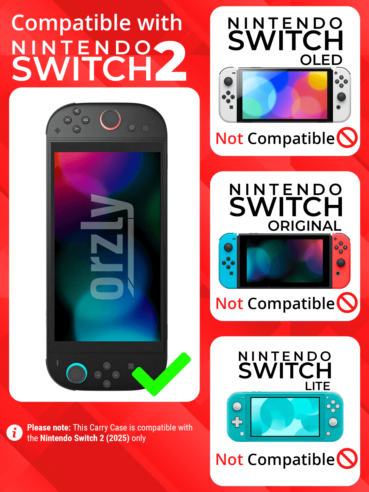 Case for Nintendo Switch 2 Protective Travel Carry Case with Screen Padding, Game Cards & microSD Slots with Zipped & Open Pockets for Console Accessories - Gift Box Edition