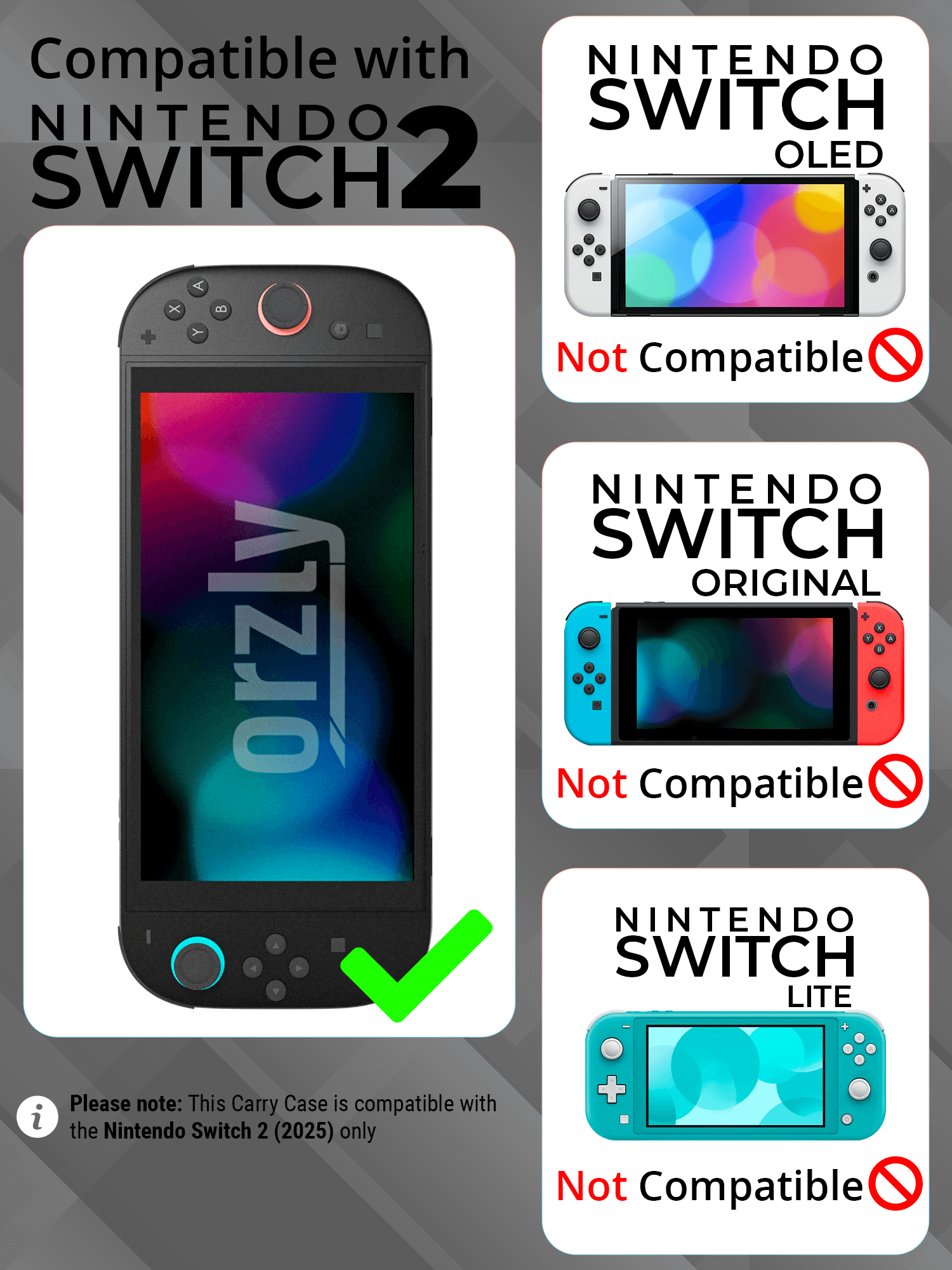 Case for Nintendo Switch 2 Protective Travel Carry Case with Screen Padding, Game Cards & microSD Slots with Zipped & Open Pockets for Console Accessories - Gift Box Edition