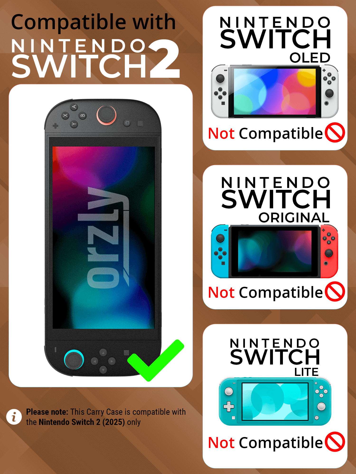 Case for Nintendo Switch 2 Protective Travel Carry Case with Screen Padding, Game Cards & microSD Slots with Zipped & Open Pockets for Console Accessories - Gift Box Edition