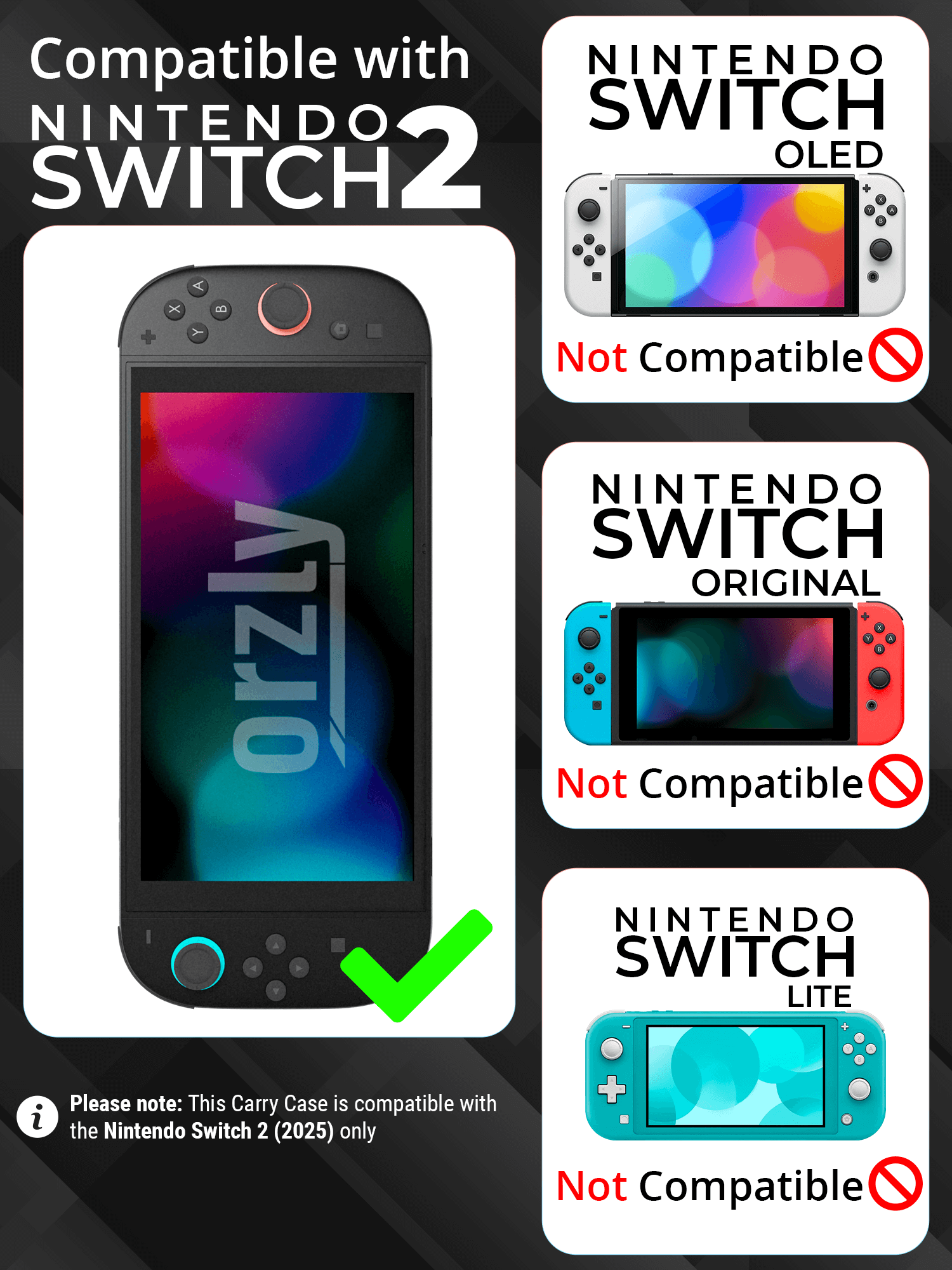 Nintendo Switch 2 (2025) Case with Accessory Storage & Protection