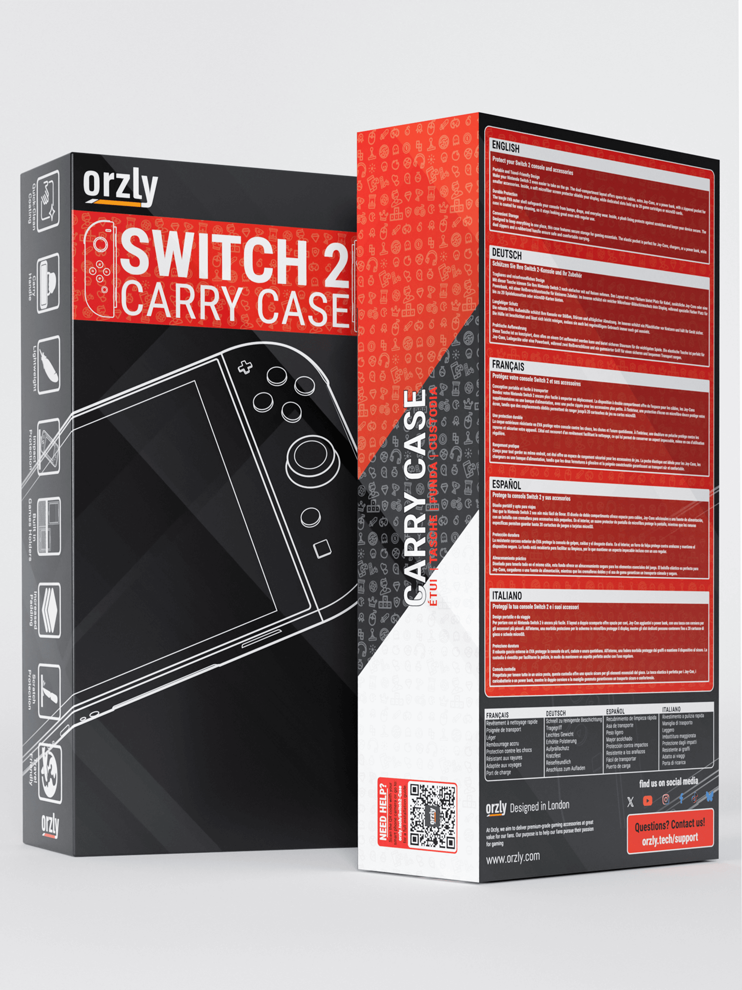 Case for Nintendo Switch 2 Protective Travel Carry Case with Screen Padding, Game Cards & microSD Slots with Zipped & Open Pockets for Console Accessories - Gift Box Edition
