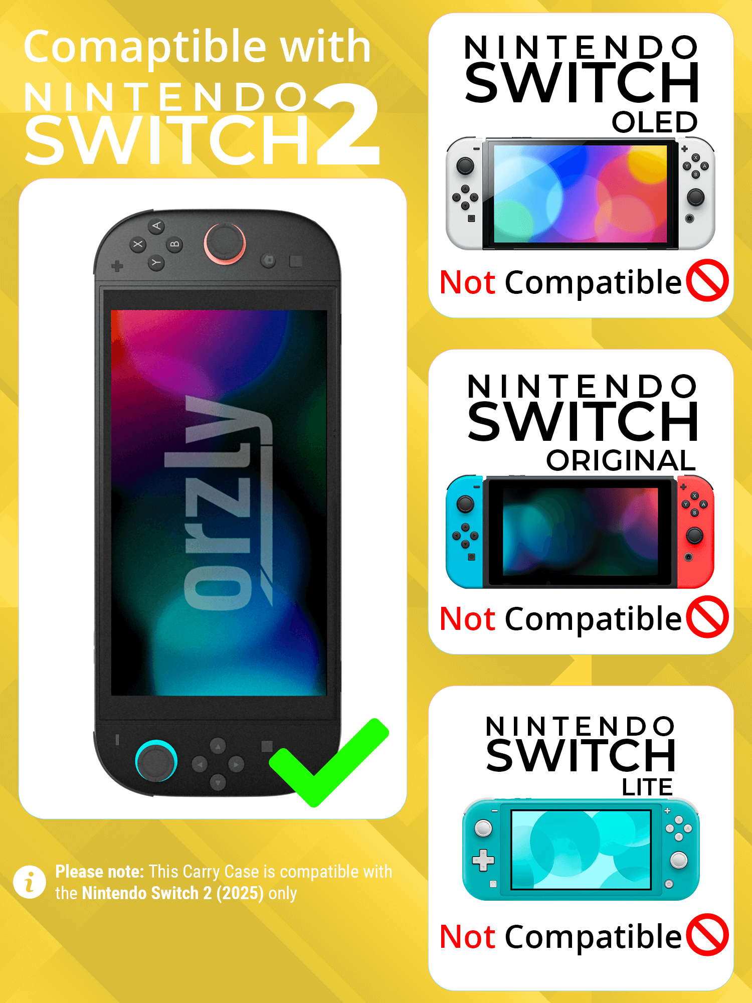 Nintendo Switch 2 (2025) Case with Accessory Storage & Protection