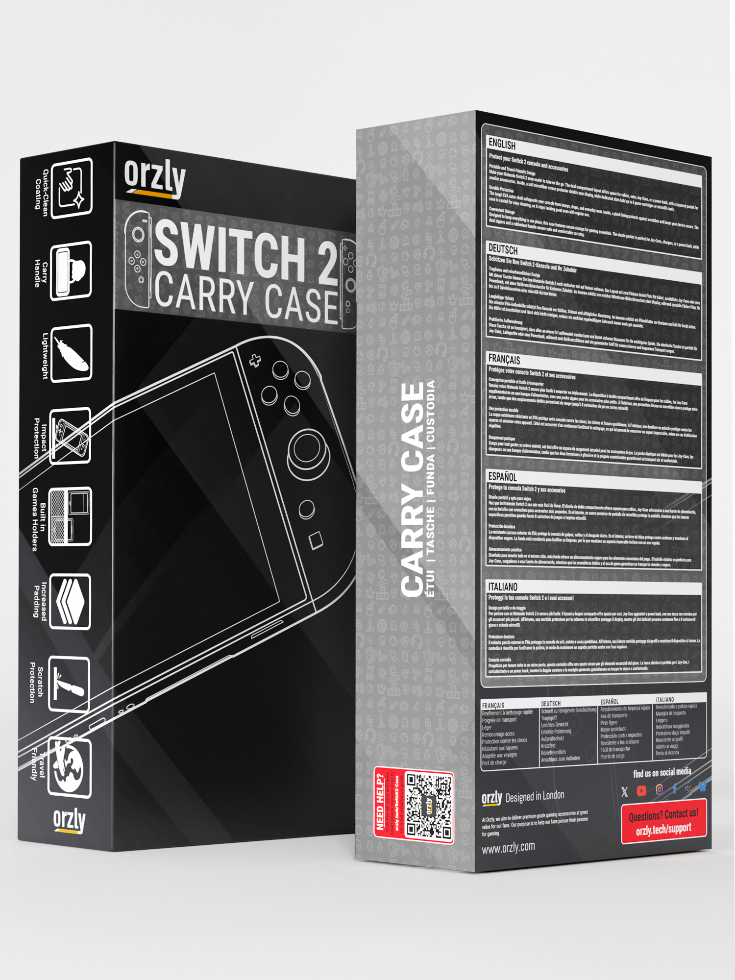 Case for Nintendo Switch 2 Protective Travel Carry Case with Screen Padding, Game Cards & microSD Slots with Zipped & Open Pockets for Console Accessories - Gift Box Edition
