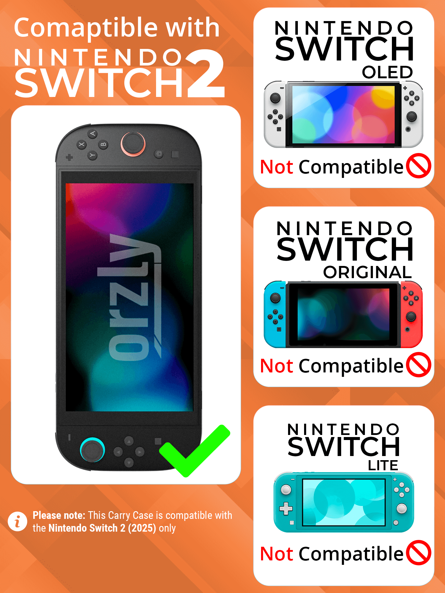 Case for Nintendo Switch 2 Protective Travel Carry Case with Screen Padding, Game Cards & microSD Slots with Zipped & Open Pockets for Console Accessories - Gift Box Edition