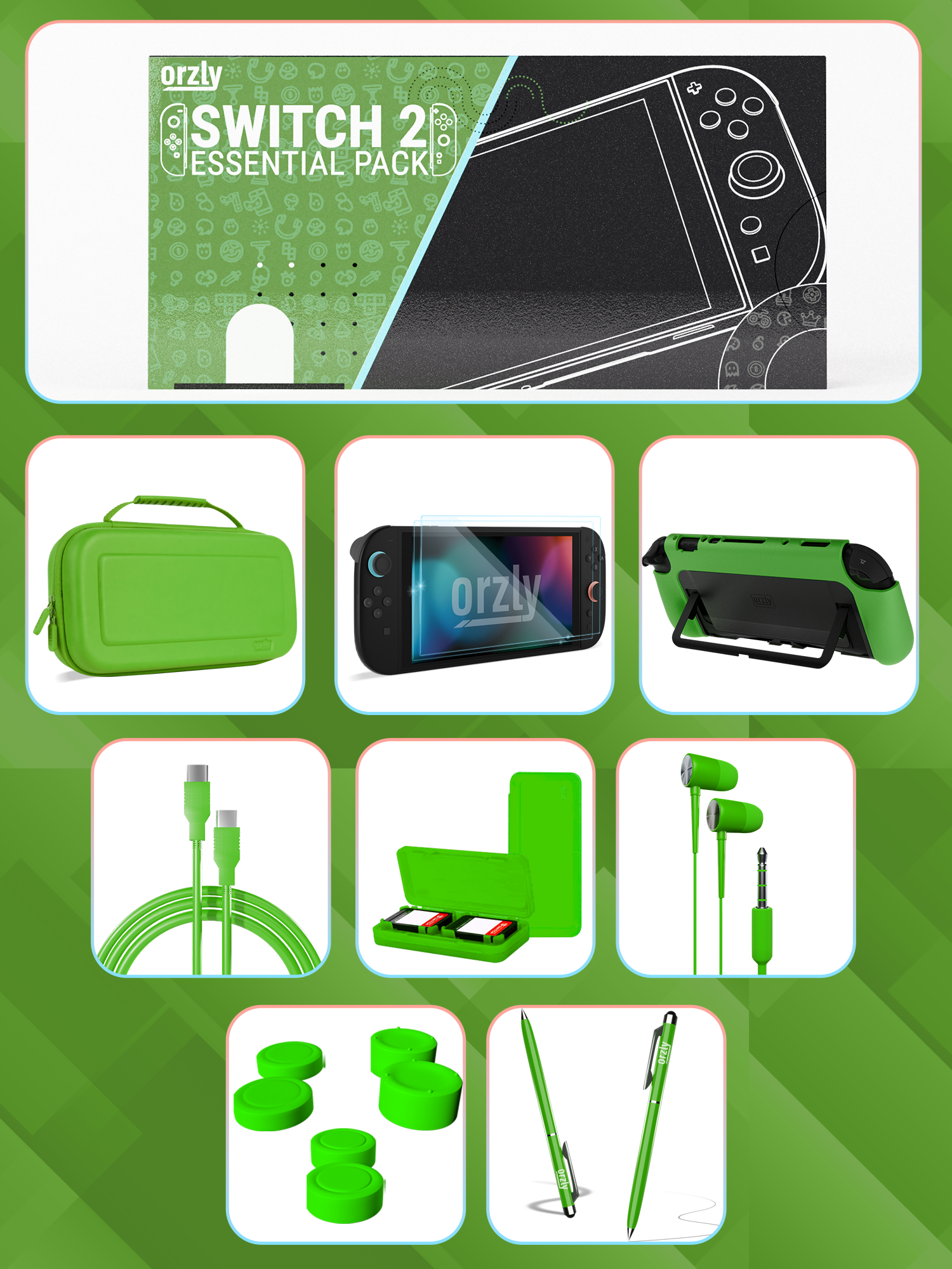 Nintendo Switch 2 Essential Pack - Orzly