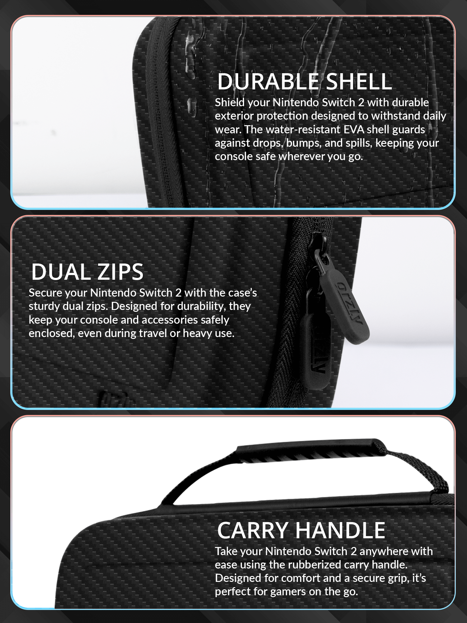 Nintendo Switch 2 (2025) Case with Accessory Storage & Protection