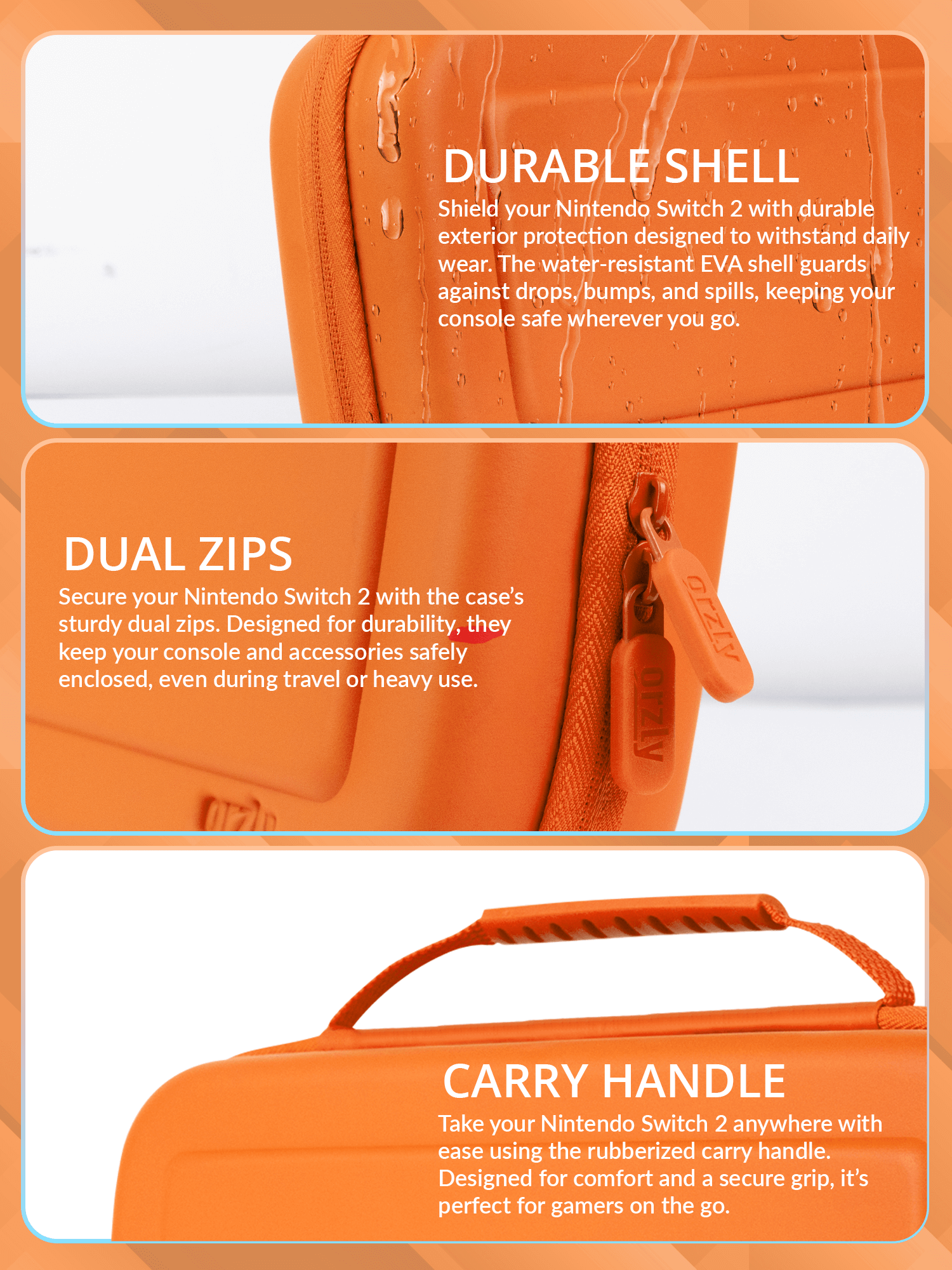 Case for Nintendo Switch 2 Protective Travel Carry Case with Screen Padding, Game Cards & microSD Slots with Zipped & Open Pockets for Console Accessories - Gift Box Edition