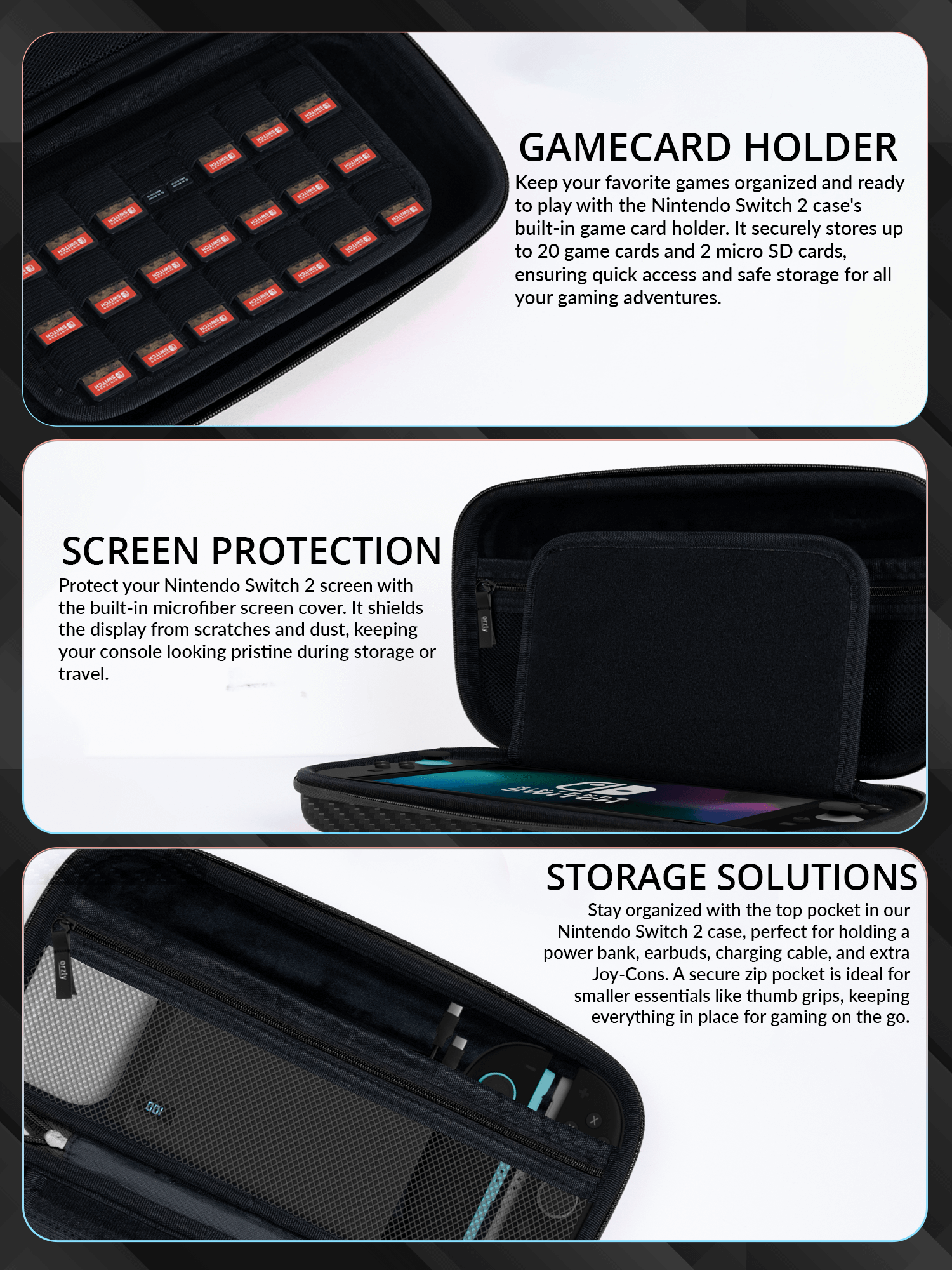 Nintendo Switch 2 (2025) Case with Accessory Storage & Protection