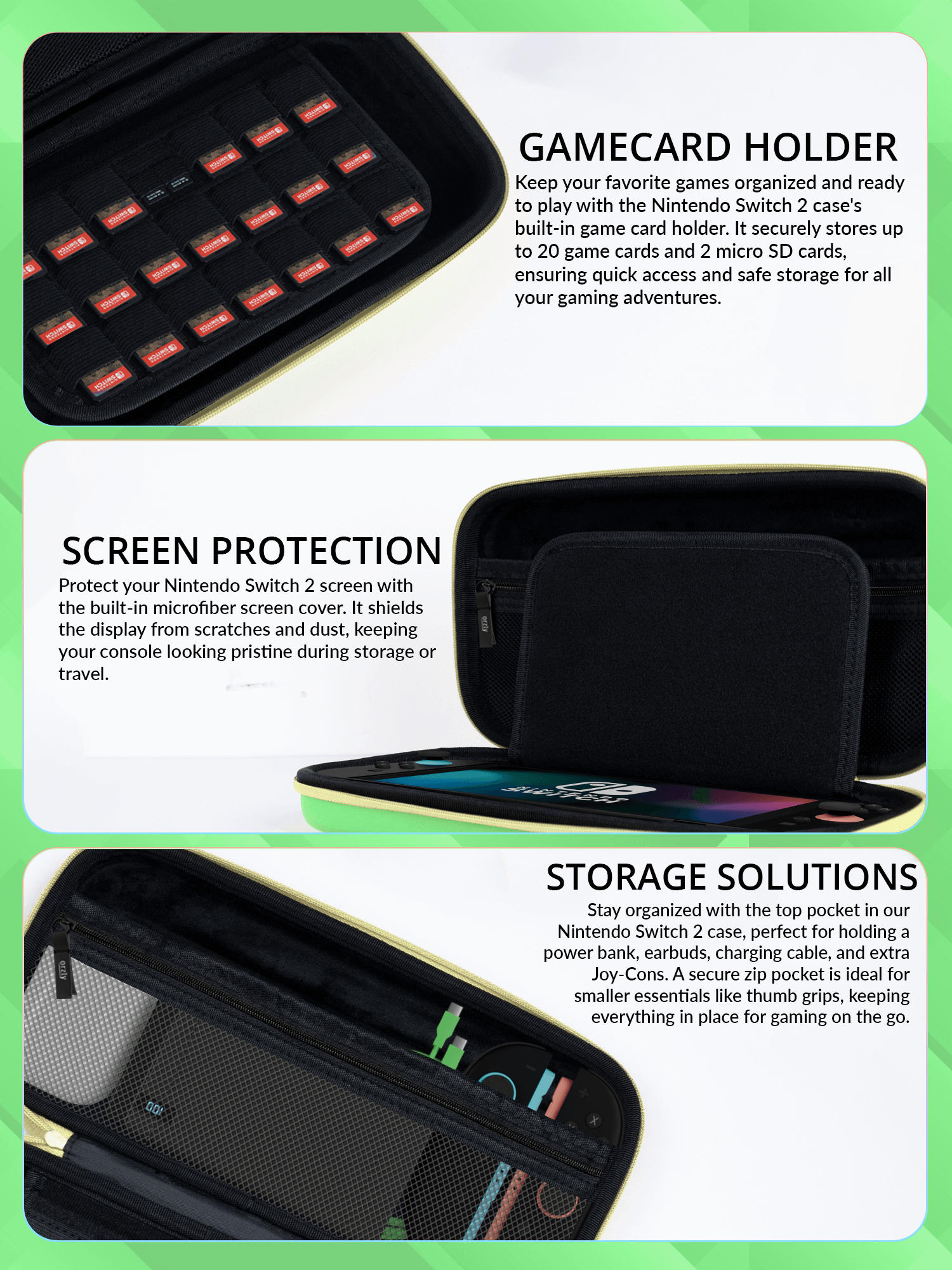Nintendo Switch 2 (2025) Case with Accessory Storage & Protection