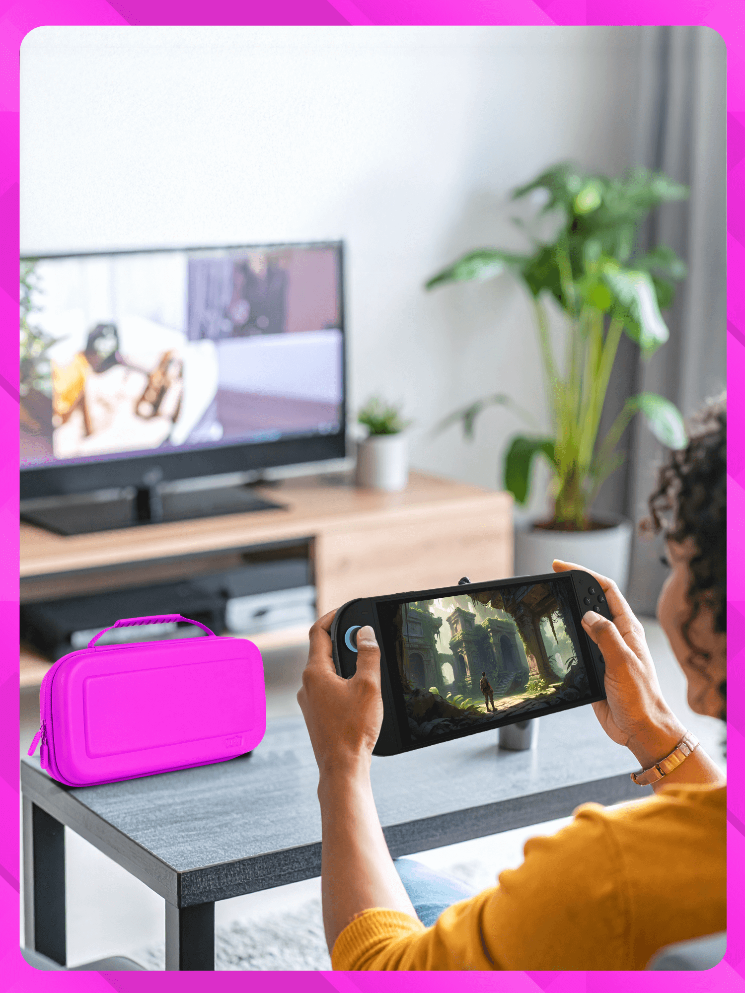 Case for Nintendo Switch 2 Protective Travel Carry Case with Screen Padding, Game Cards & microSD Slots with Zipped & Open Pockets for Console Accessories - Gift Box Edition