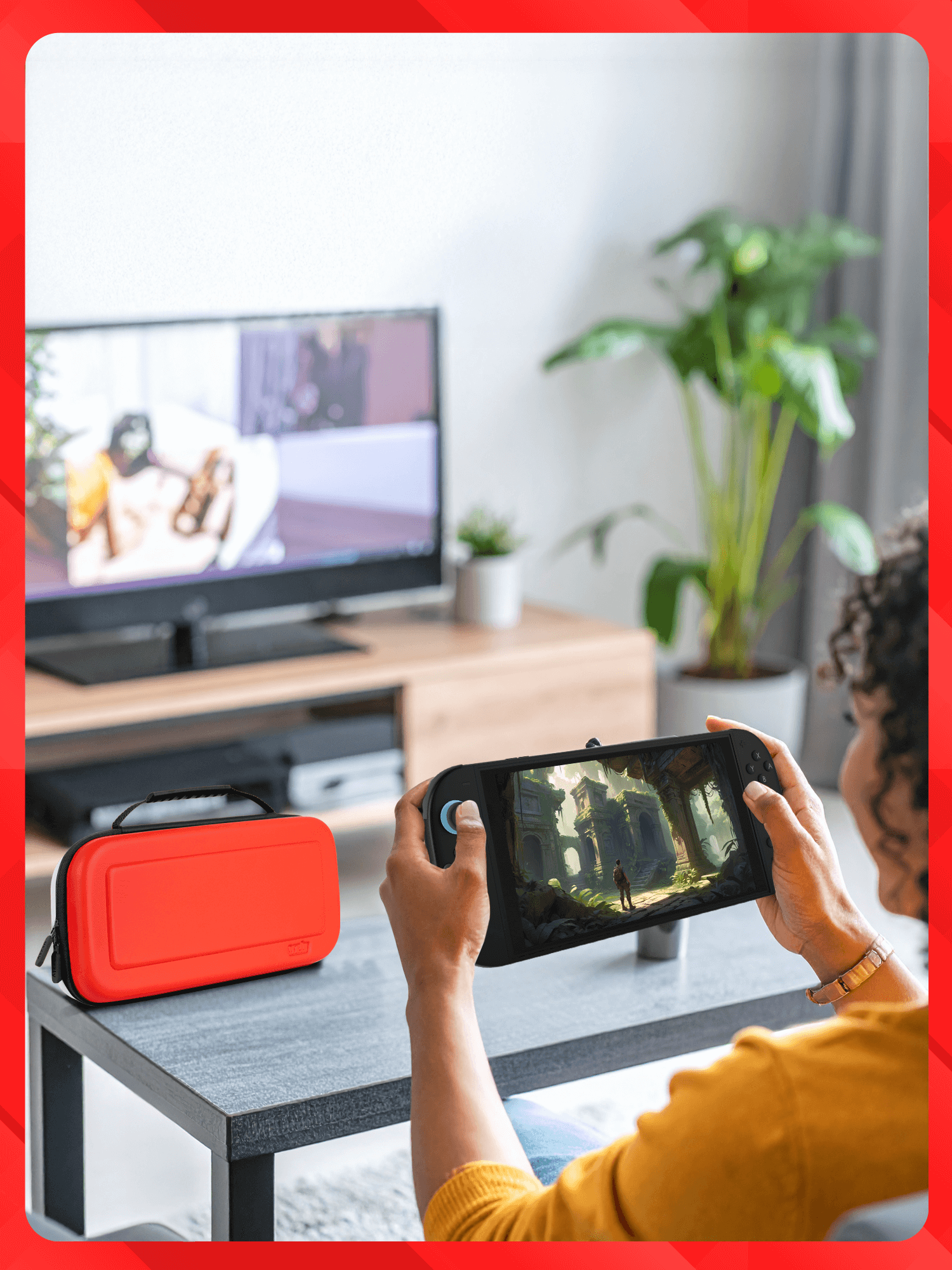 Case for Nintendo Switch 2 Protective Travel Carry Case with Screen Padding, Game Cards & microSD Slots with Zipped & Open Pockets for Console Accessories - Gift Box Edition