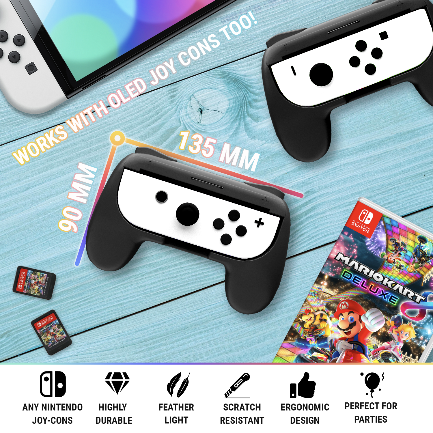 JoyCon Grips for Nintendo Switch & OLED