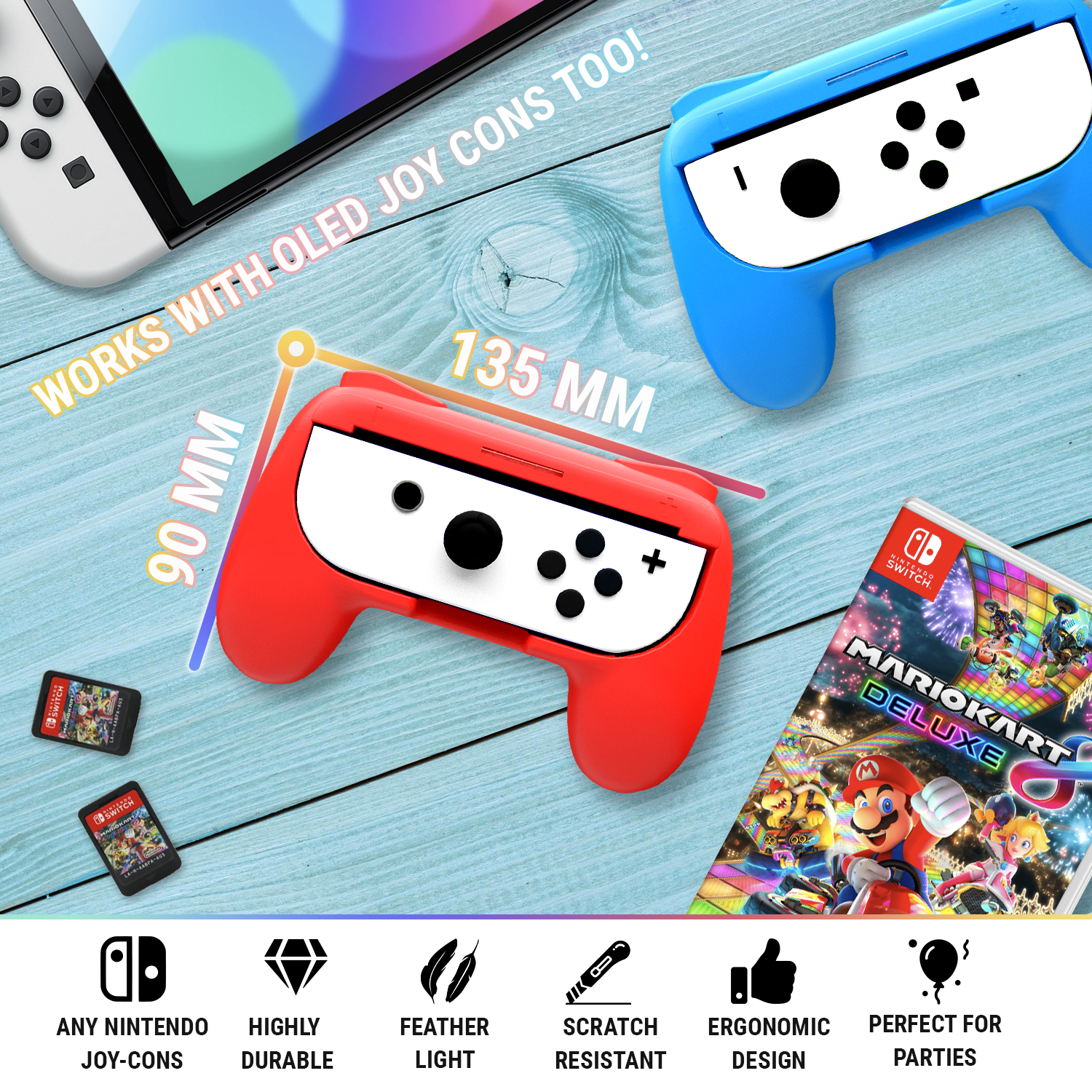 JoyCon Grips for Nintendo Switch & OLED