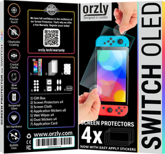 Tempered Glass Screen Protector for Nintendo Switch OLED - Orzly