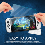 Tempered Glass Screen Protector for Nintendo Switch OLED - Orzly