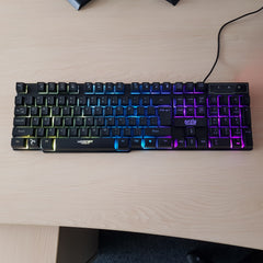 Orzly | RGB Black Gaming Keyboard | for PC, Mac, PS5, & Xbox