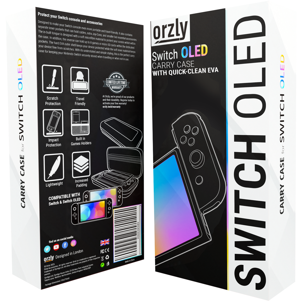 Carry Case for Nintendo Switch OLED - Orzly