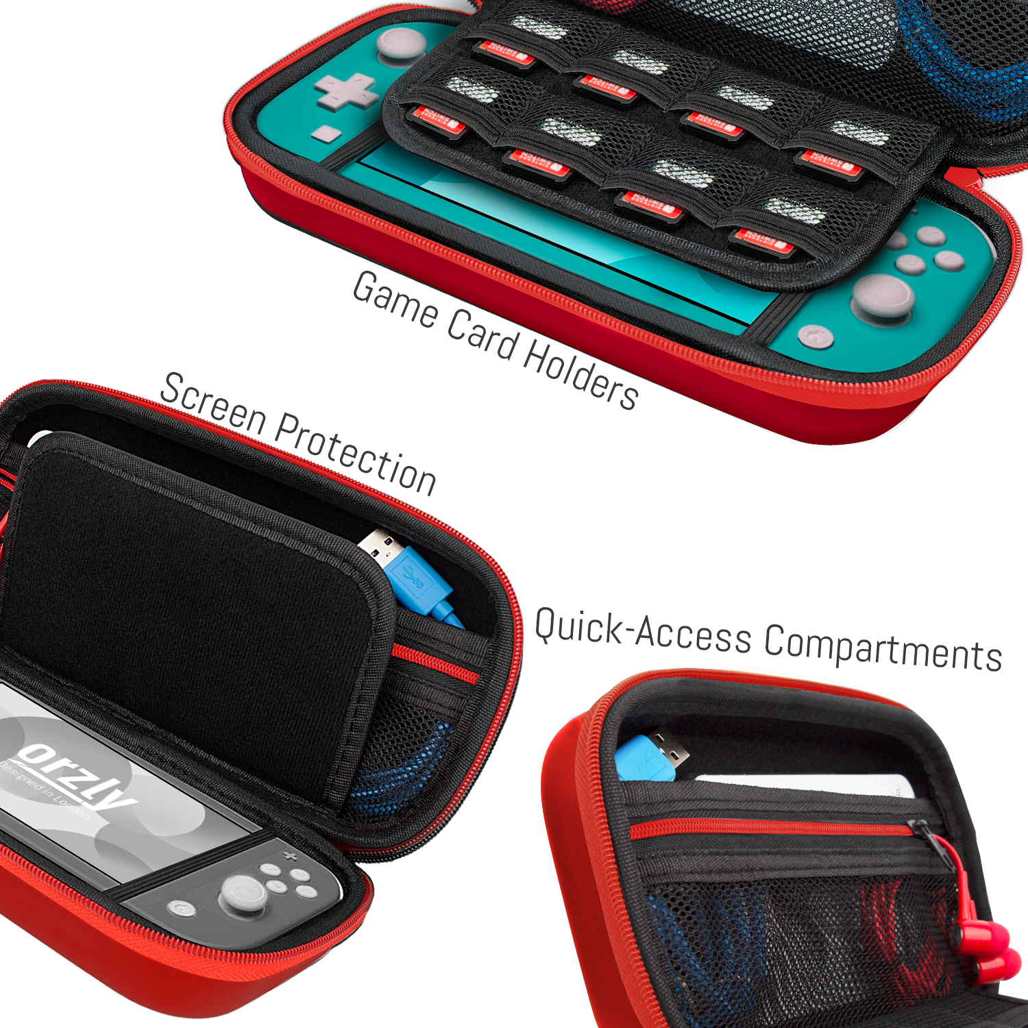 Carry Case for Nintendo Switch Lite - Orzly