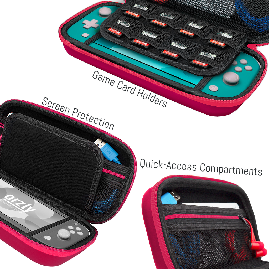 Orzly carry case for nintendo switch outlet lite