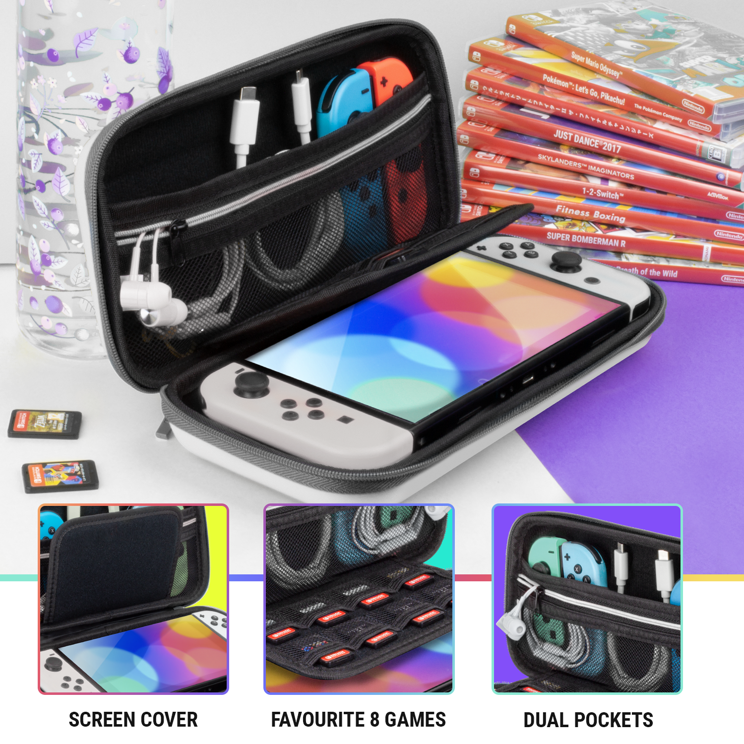 Carry Case for Nintendo Switch OLED - Orzly