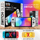 Orzly Geek Pack Accessories Bundle for 2021 Switch OLED - Orzly