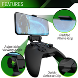 Xbox Series X Controller Mobile Gaming Clip, Xbox Controller Phone Mount Adjustable Phone Holder Clamp Compatible with Xbox Series X|S, Xbox One, Xbox One S, Xbox One X - Orzly