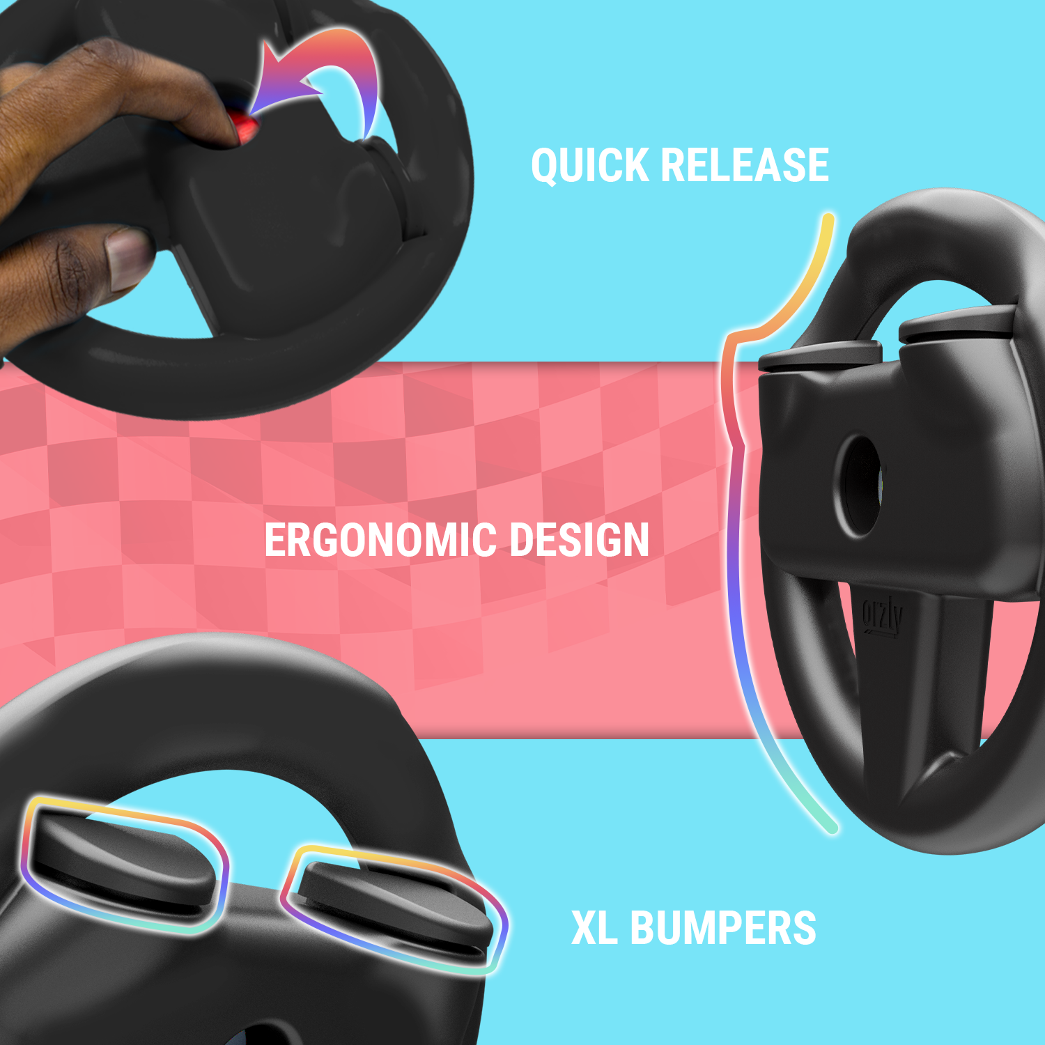 JoyCon Racing Wheels for Nintendo Switch & OLED – Orzly