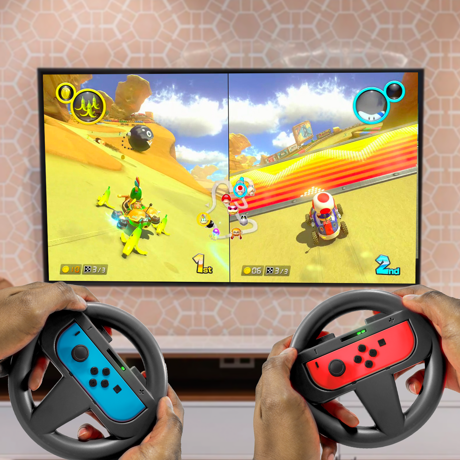 JoyCon Racing Wheels for Nintendo Switch - Orzly