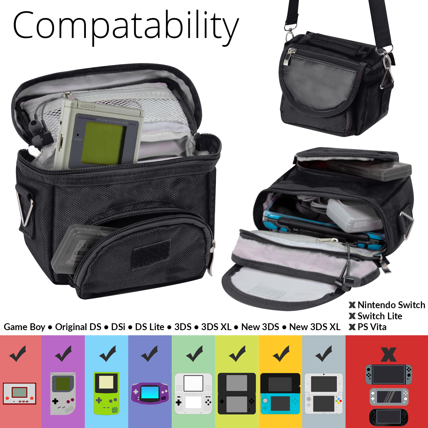 Game and Console Travel Bag for Nintendo DS - Orzly