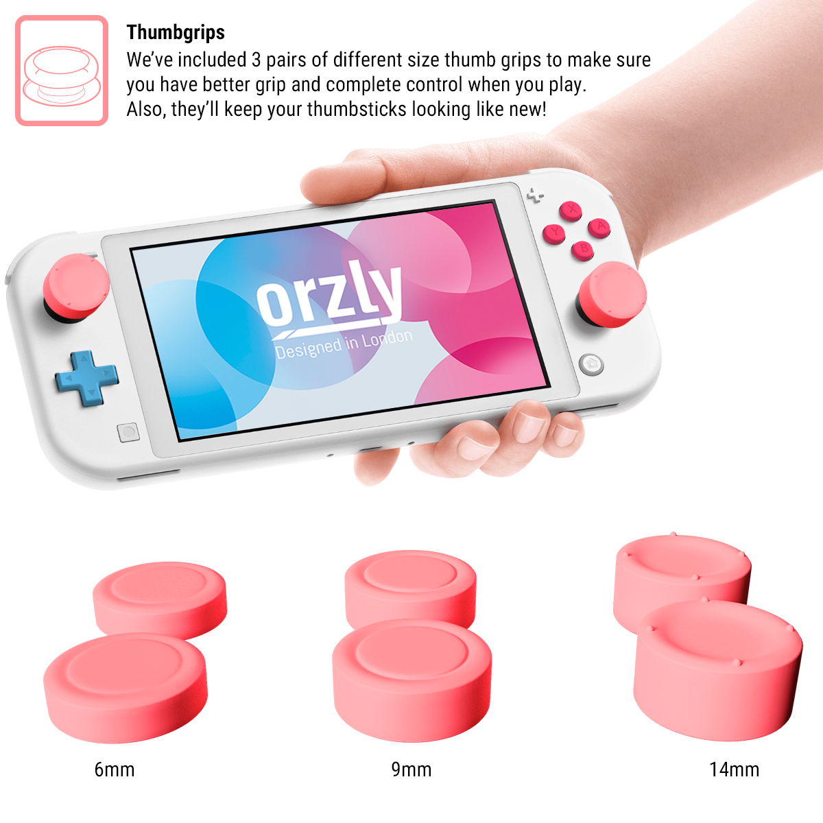 Comfort Grip Case for Nintendo Switch Lite - Orzly