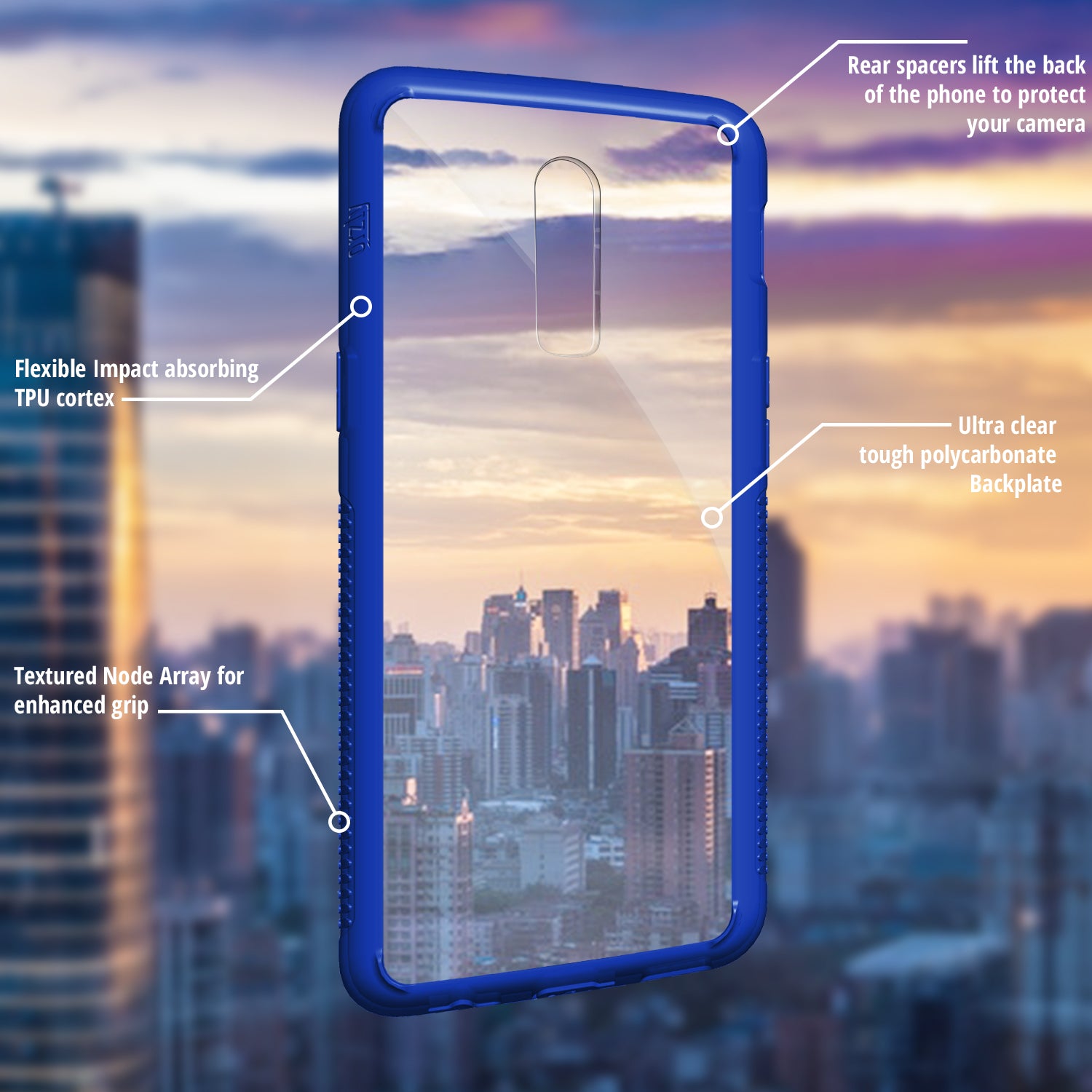 Fusion Bumper Case for OnePlus 6 - Orzly