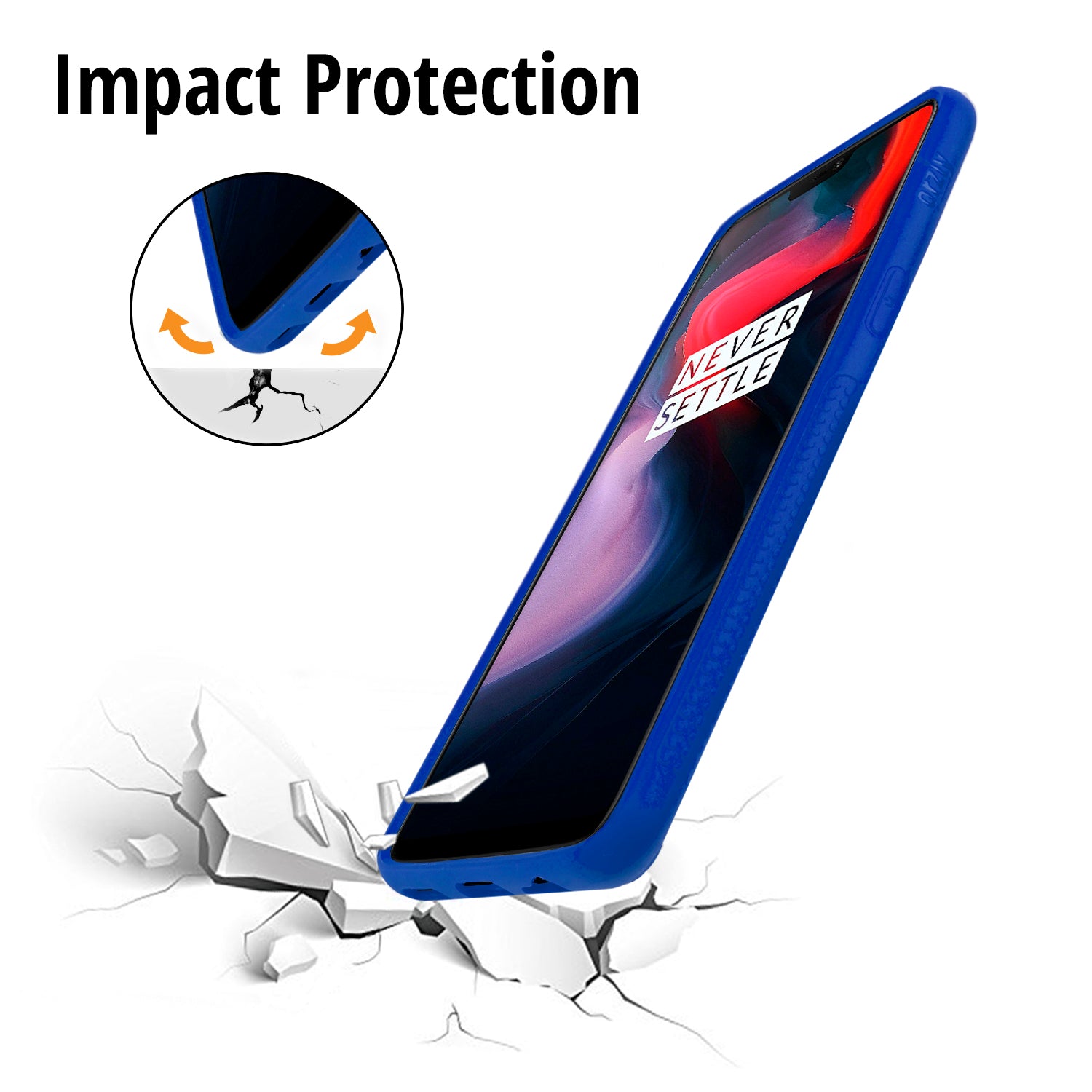 Fusion Bumper Case for OnePlus 6 - Orzly