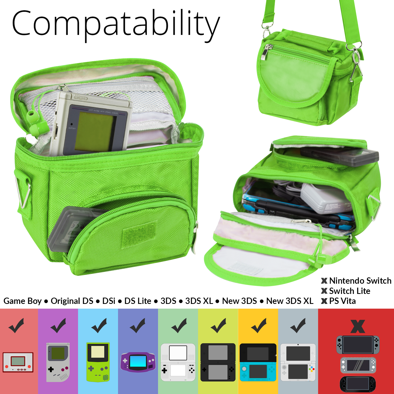 Game and Console Travel Bag for Nintendo DS - Orzly