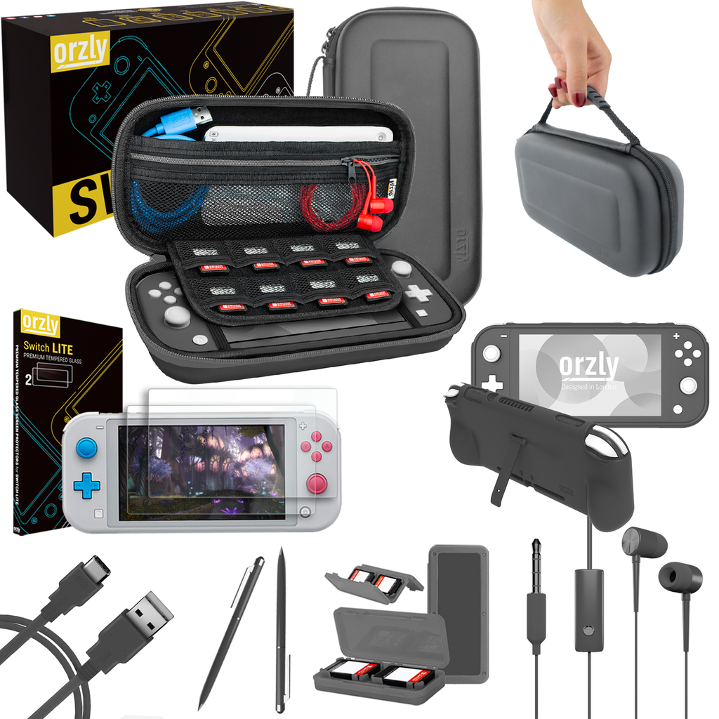 Orzly Switch Lite Accessories Bundle compliments Pokemon Dialga