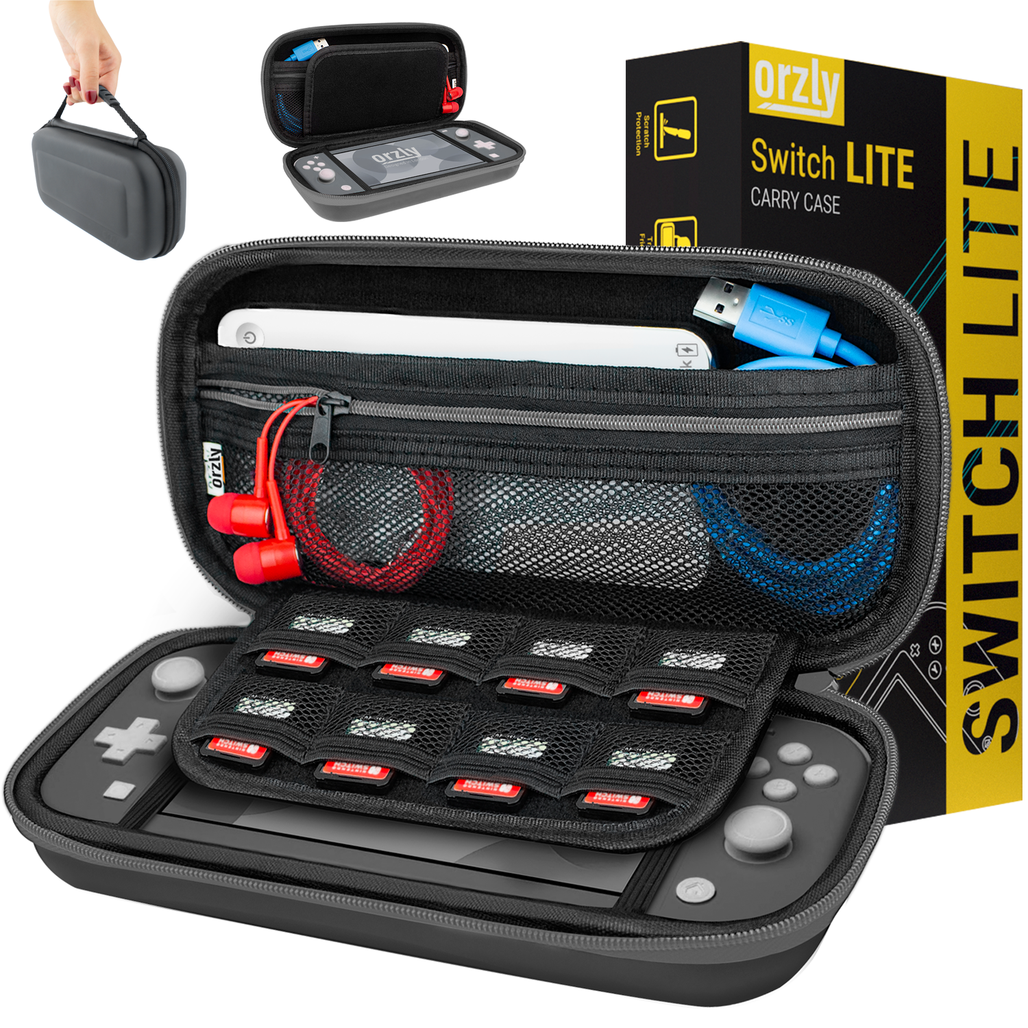 Carry Case for Nintendo Switch Lite - Orzly