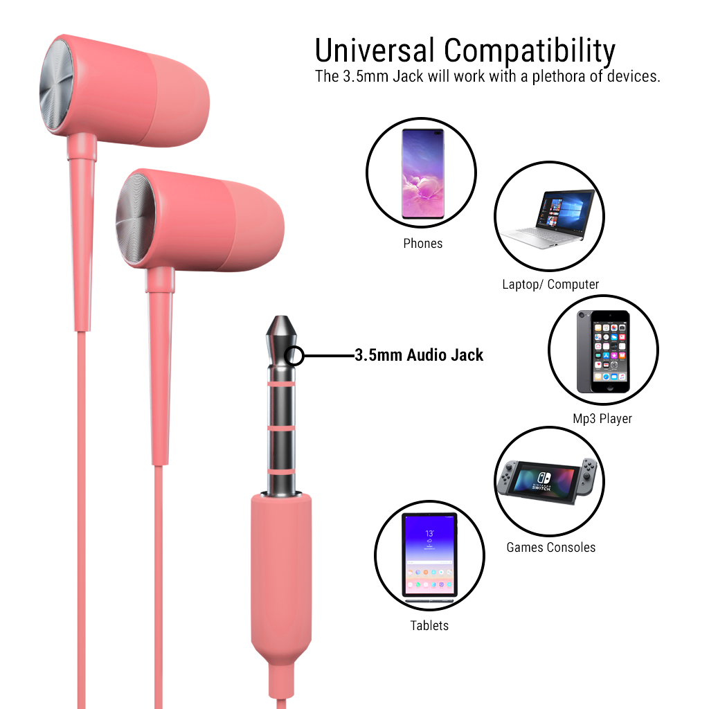 Stereo Earbuds with in-line Microphone - Orzly