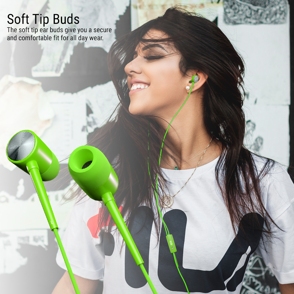 Stereo Earbuds with in-line Microphone - Orzly