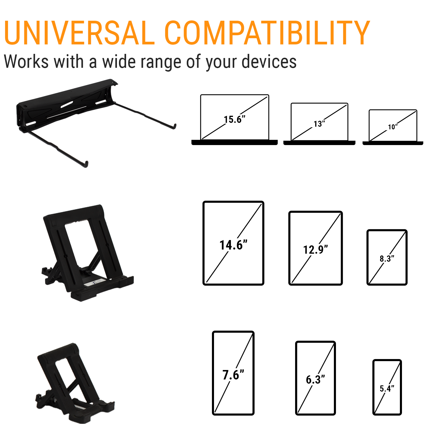 Laptop, Tablet & Phone 3 in 1 Stand Pack - Orzly