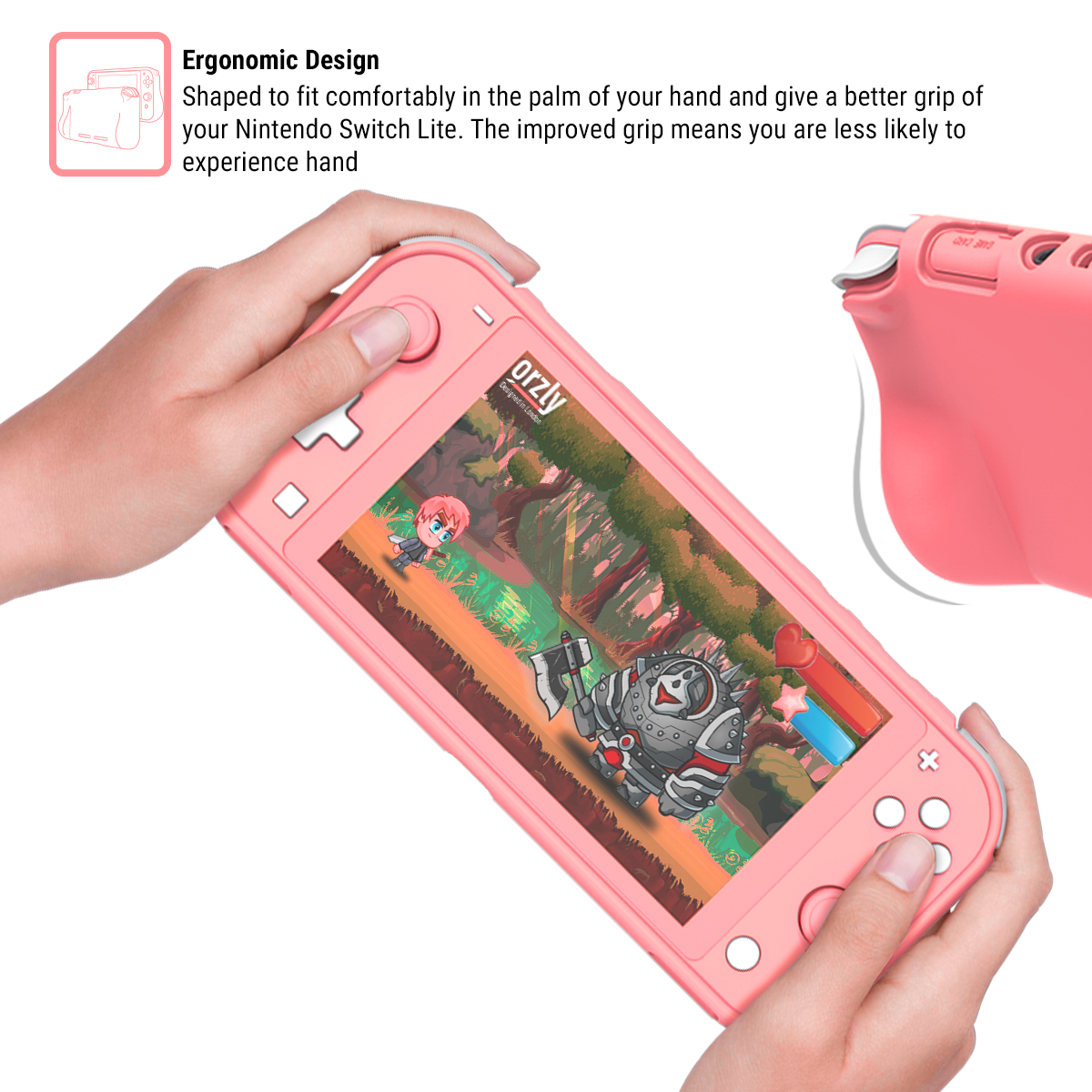 Comfort Grip Case for Nintendo Switch Lite - Orzly