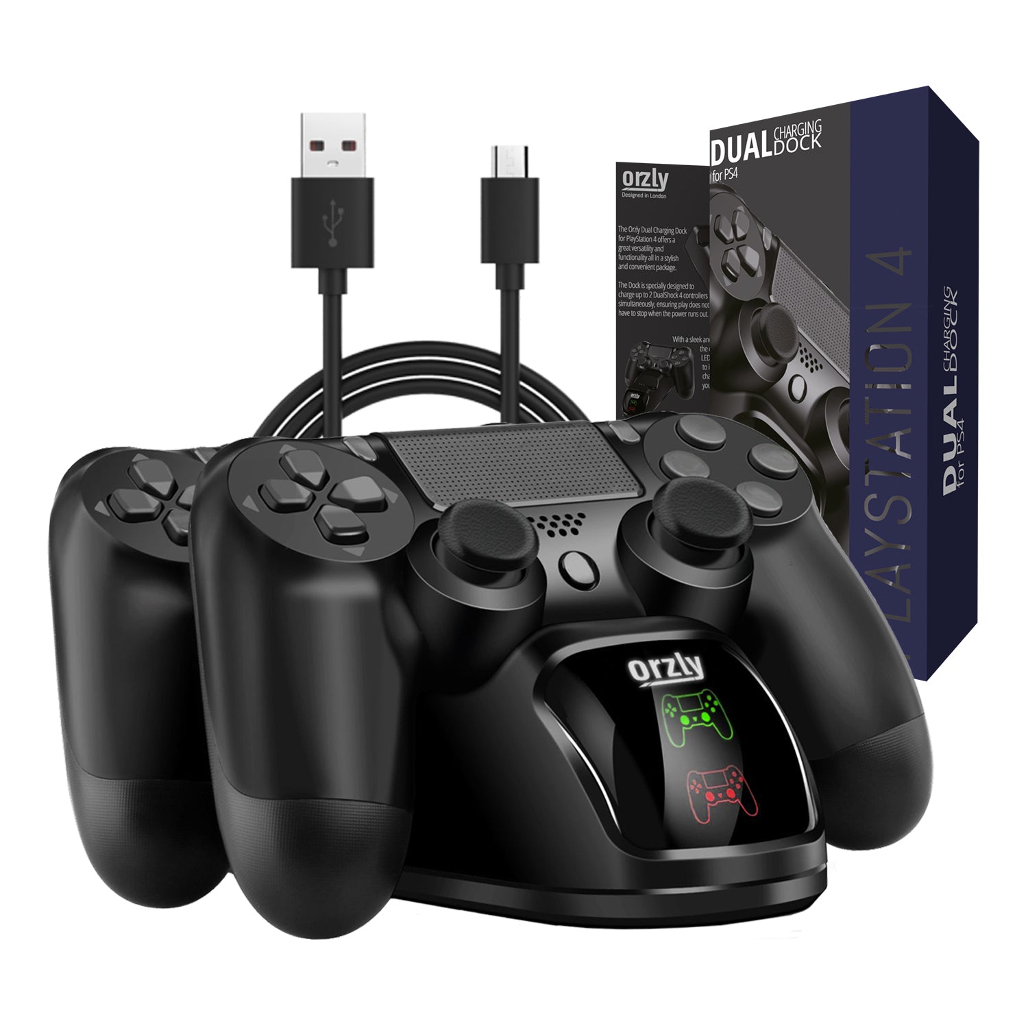 4 DualShock Controller Charging Dock | Orzly